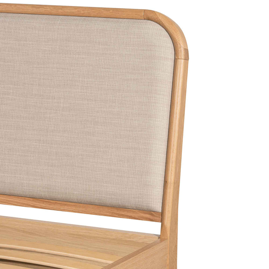 Flax Queen Bed | Beige Oak | Myka Home - View 8