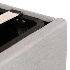 CBD6575-YO Fabric Queen Bed - Pearl Grey with Storage