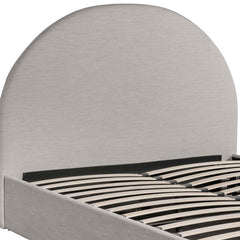 CBD6575-YO Fabric Queen Bed - Pearl Grey with Storage