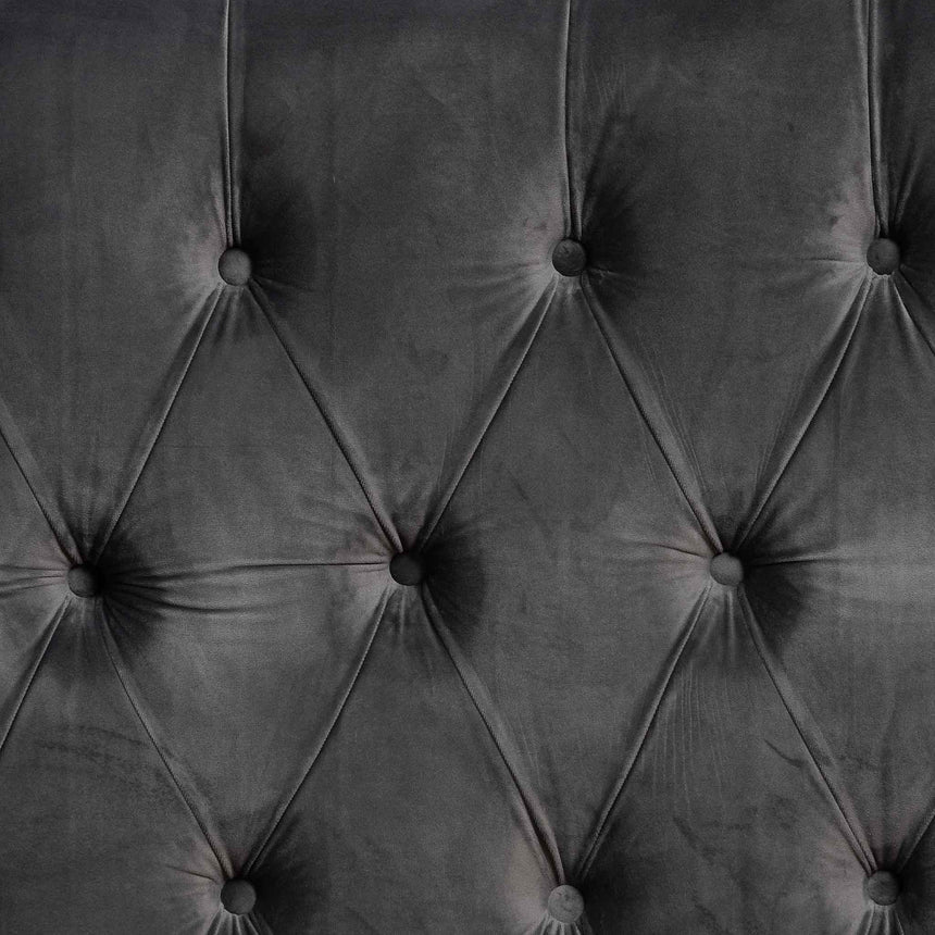 King Bed Frame - Charcoal Velvet - View 8