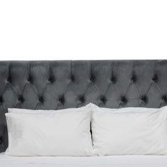 CBD8086-MI Queen Bed Frame - Charcoal Velvet