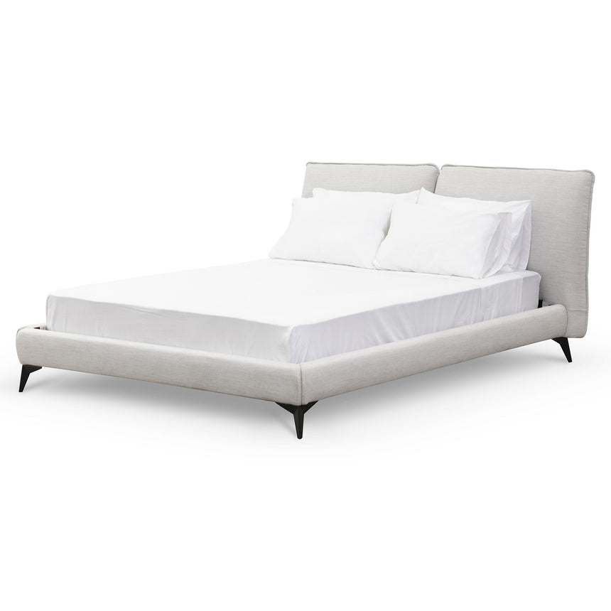 Fabric Queen Bed - Pearl Grey - View 4