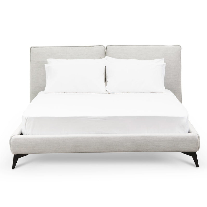 Fabric Queen Bed - Pearl Grey - View 2