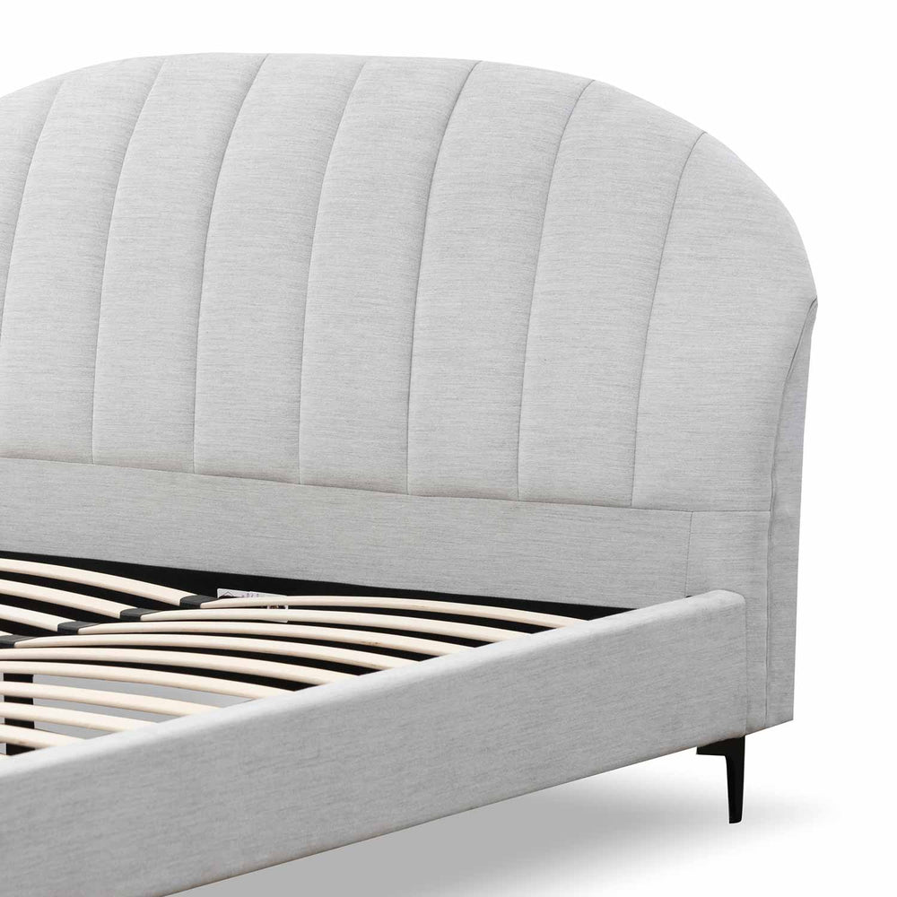 Fabric Queen Bed - Pearl Grey - View 5