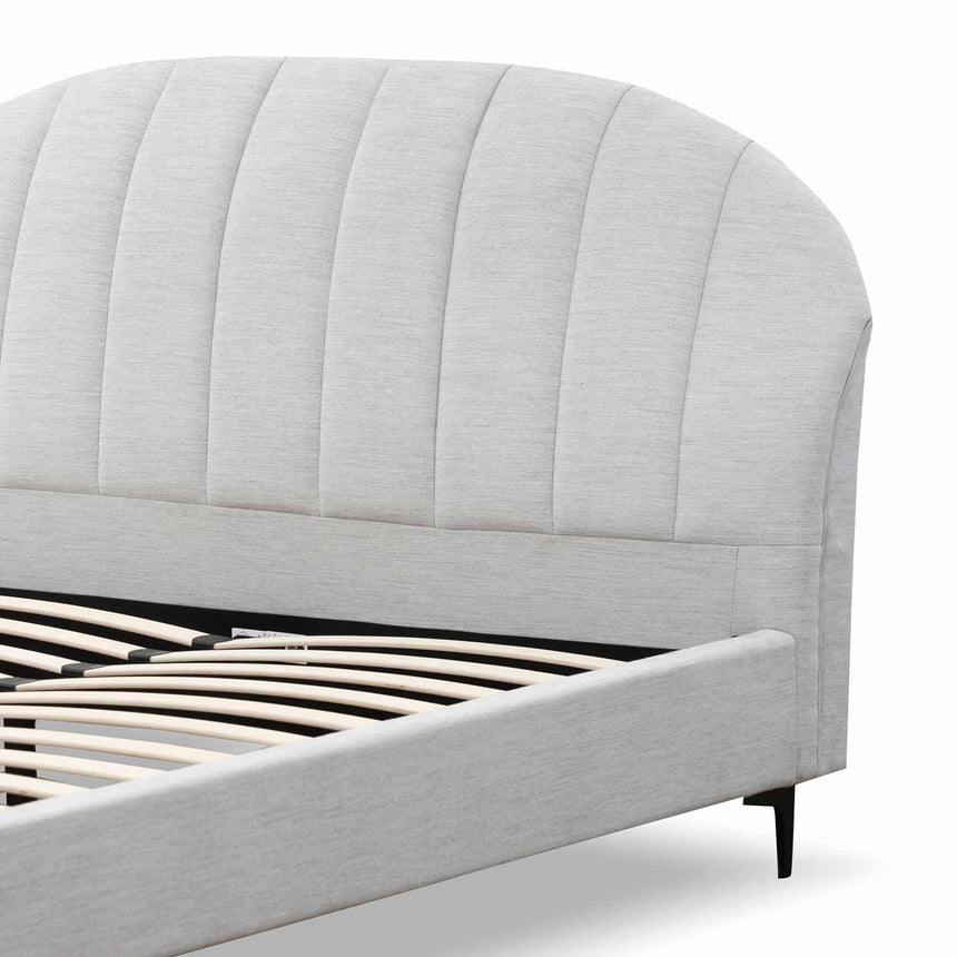 Fabric Queen Bed - Pearl Grey - View 5