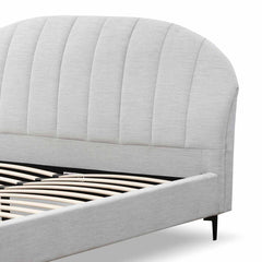 Fabric Queen Bed - Pearl Grey