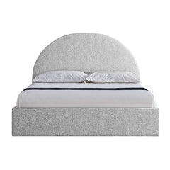 Queen Sized Bed Frame - Cloudy Pepper Boucle with Storage