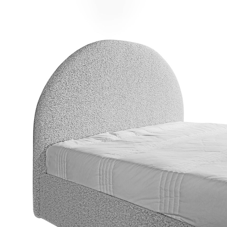 Queen Sized Bed Frame - Cloudy Pepper Boucle with Storage - View 4