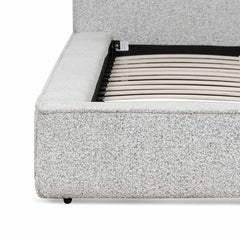 Queen Sized Bed Frame - Cloudy Pepper Boucle