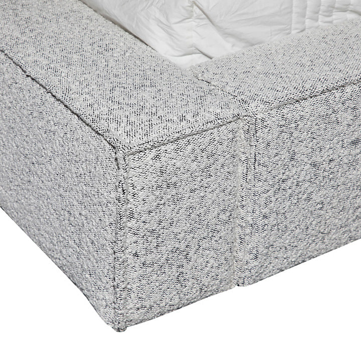 King Sized Bed Frame - Cloudy Pepper Boucle - View 11
