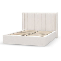 CBD6931-MI Wide Base Queen Sized Bed Frame - Snow Boucle