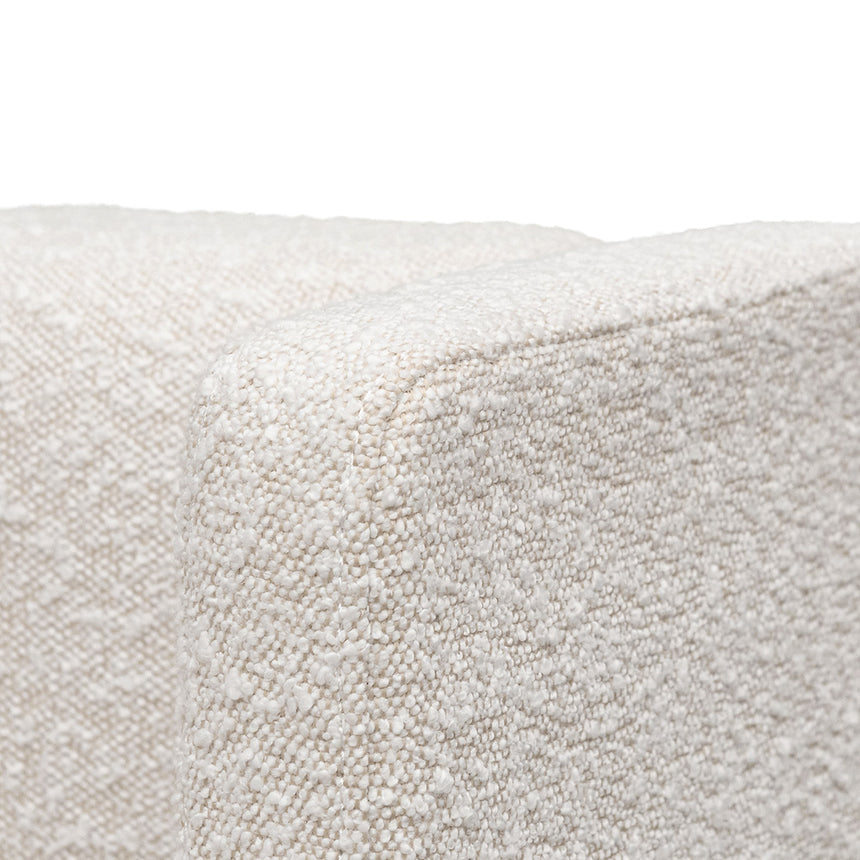 Wide Base Queen Sized Bed Frame - Snow Boucle - View 6