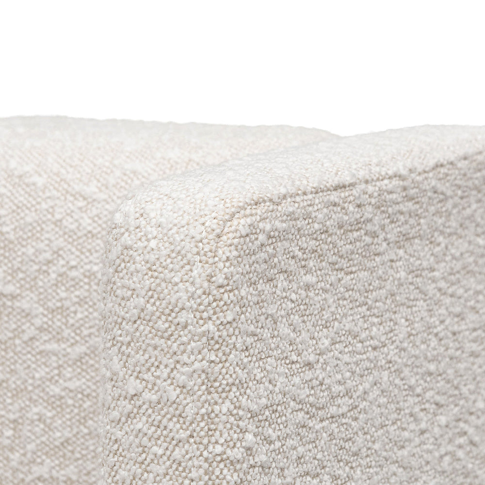Wide Base King Sized Bed Frame - Snow Boucle - View 5