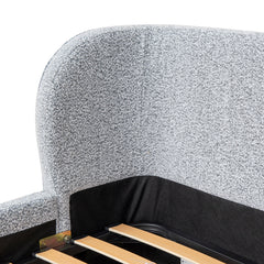 CBD8092-MI Queen Bed Frame - Dusty Pepper Boucle