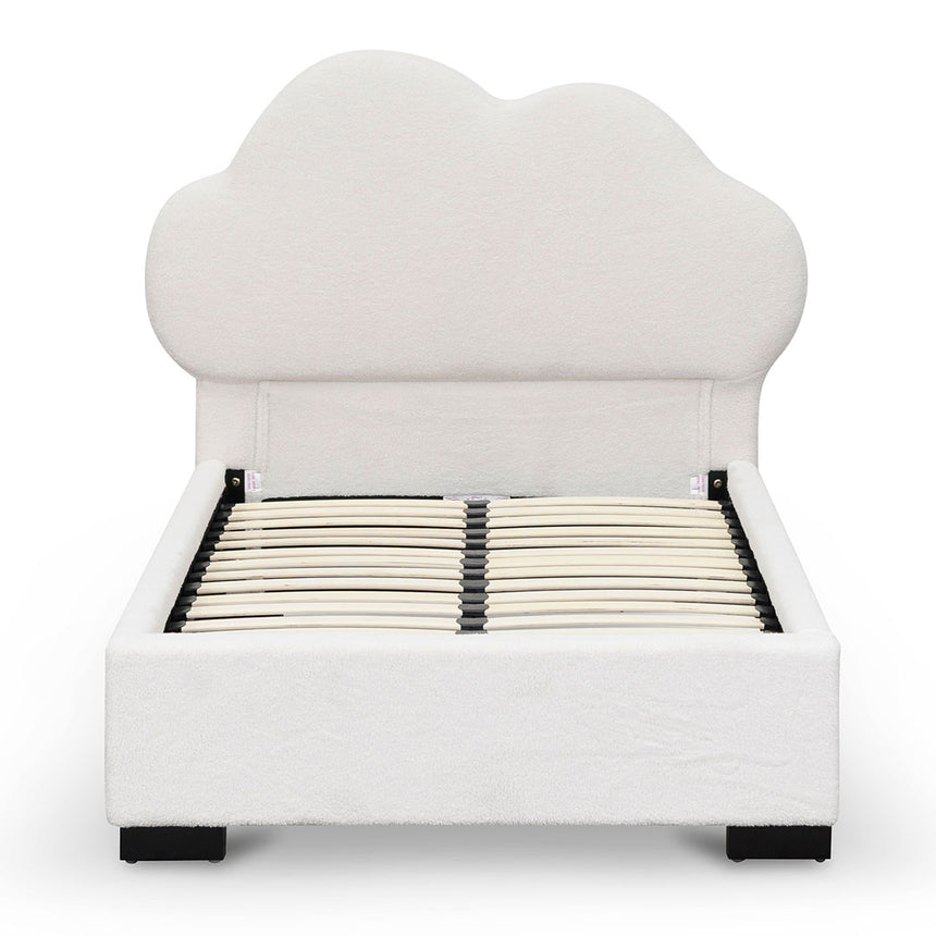 Single Bed Frame - Beige White Fleece - View 2