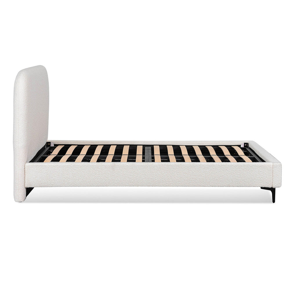 King Bed Frame - Cream White - View 4