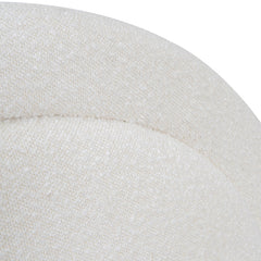 CBD8364-YO Single Sized Bed Frame - Antique White Boucle with Storage