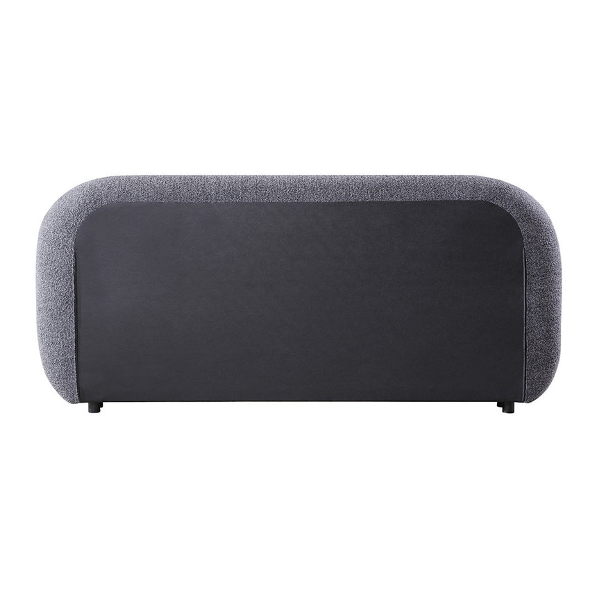 King Bed Frame - Charcoal Pepper Boucle - View 17