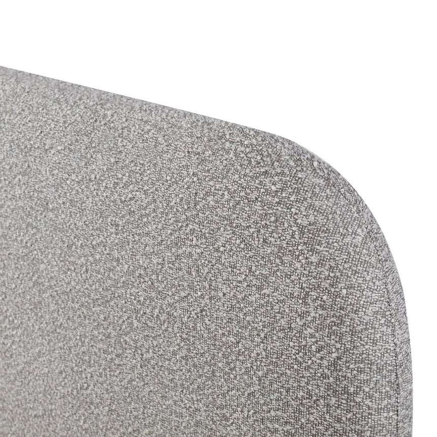 King Bed Frame - Olive Brown Boucle - View 15