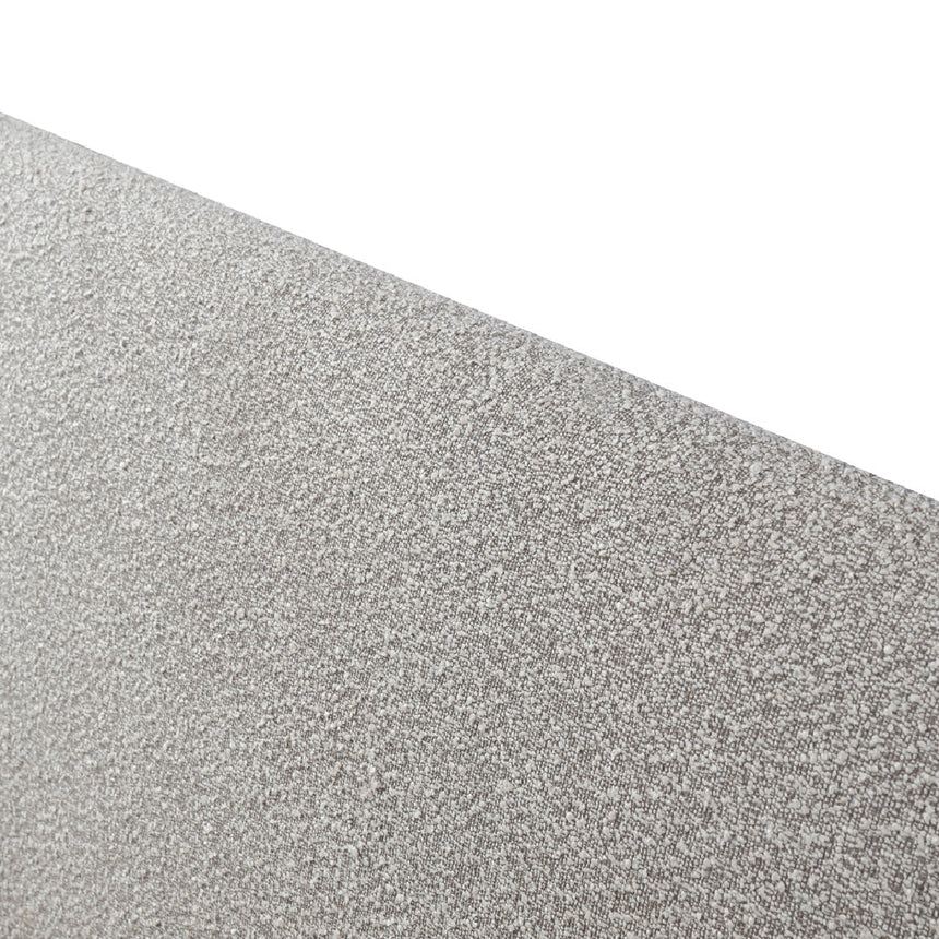 King Bed Frame - Olive Brown Boucle - View 11