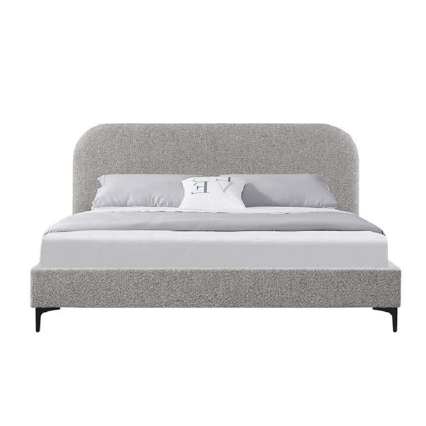 King Bed Frame - Olive Brown Boucle - View 4