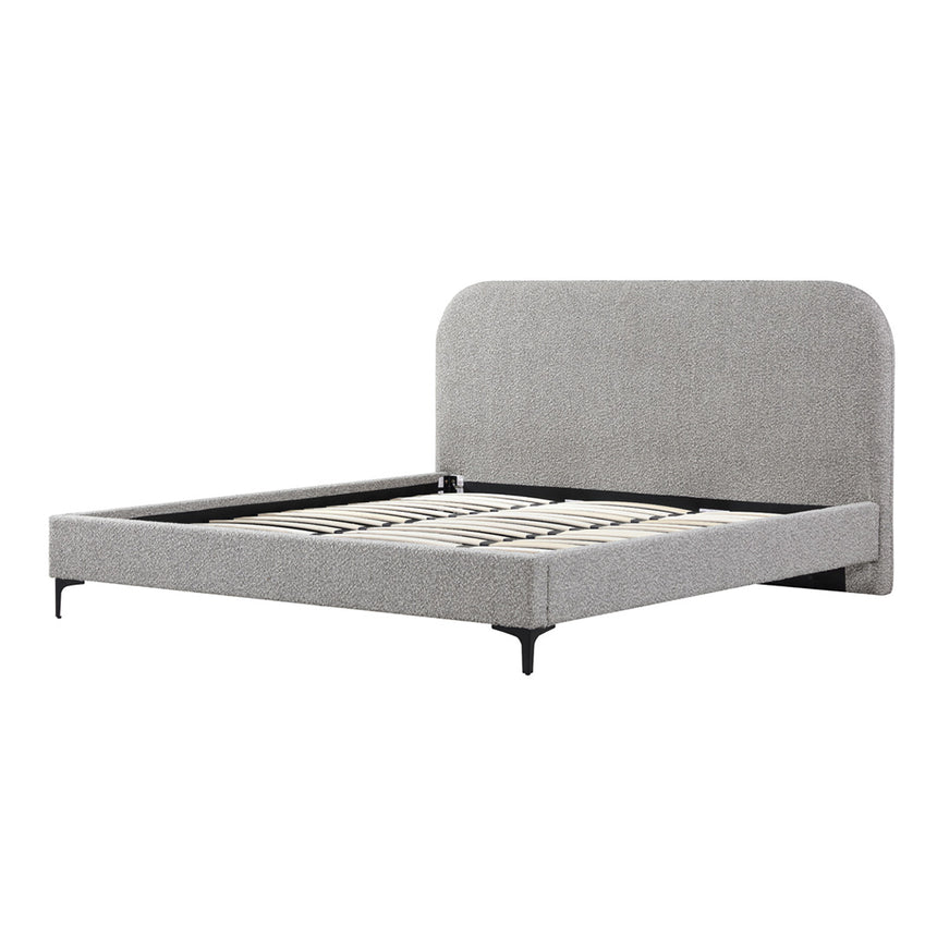 Queen Bed Frame - Olive Brown Boucle - View 5