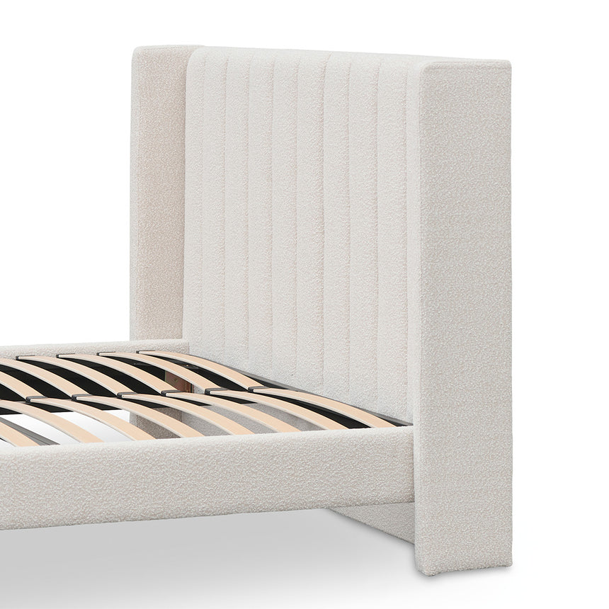 King Sized Bed Frame - Snow Boucle - View 5