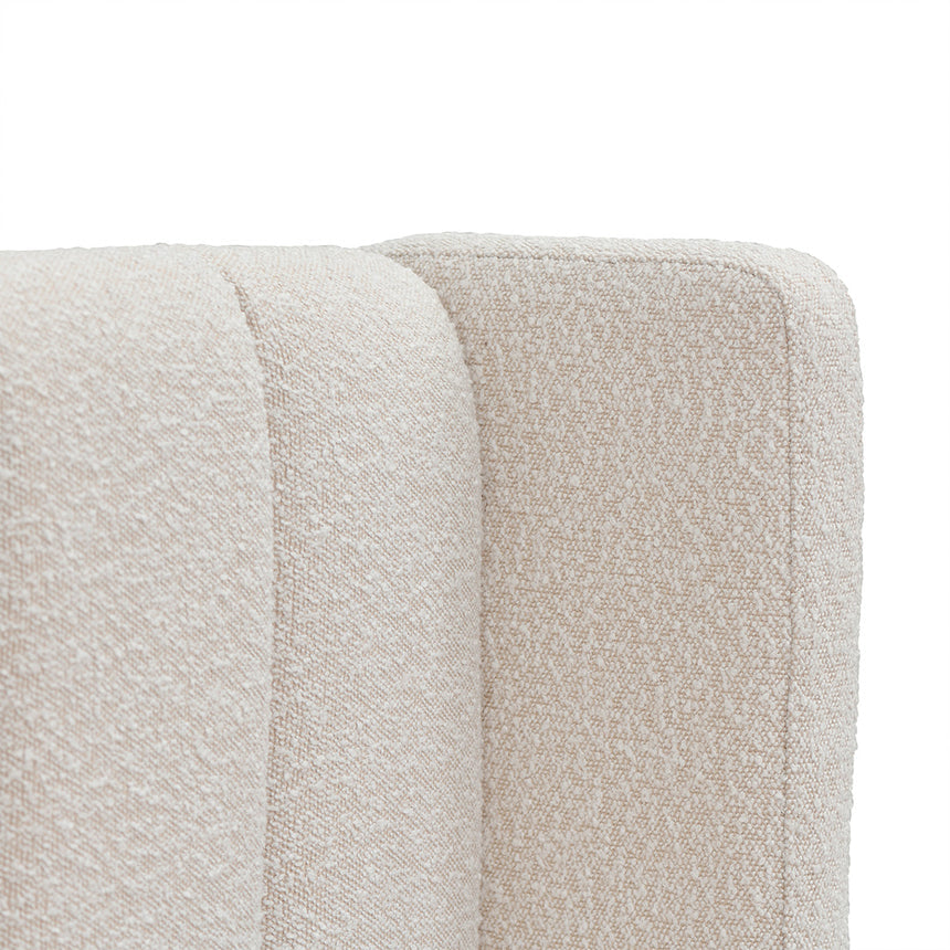 King Sized Bed Frame - Snow Boucle - View 12