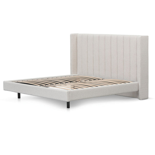 CBD8609-MI King Sized Bed Frame - Snow Boucle