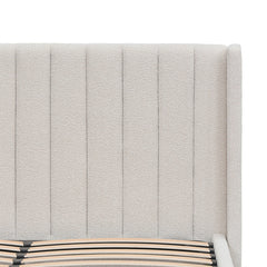 CBD8609-MI King Sized Bed Frame - Snow Boucle