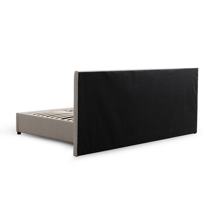 King Bed Frame - Clay Grey with Storage - View 10