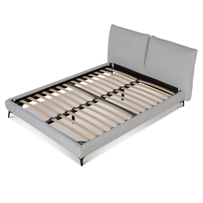 Fabric King Bed Frame - Clay Grey - View 3