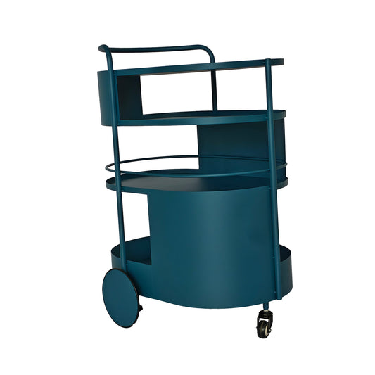 63cm Bar Cart | Navy Blue | Myka Home