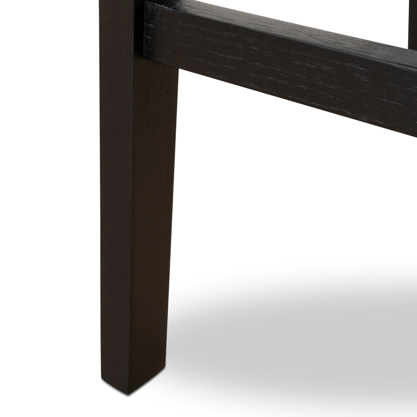 Black Bar Stool - Grey Seat - View 9
