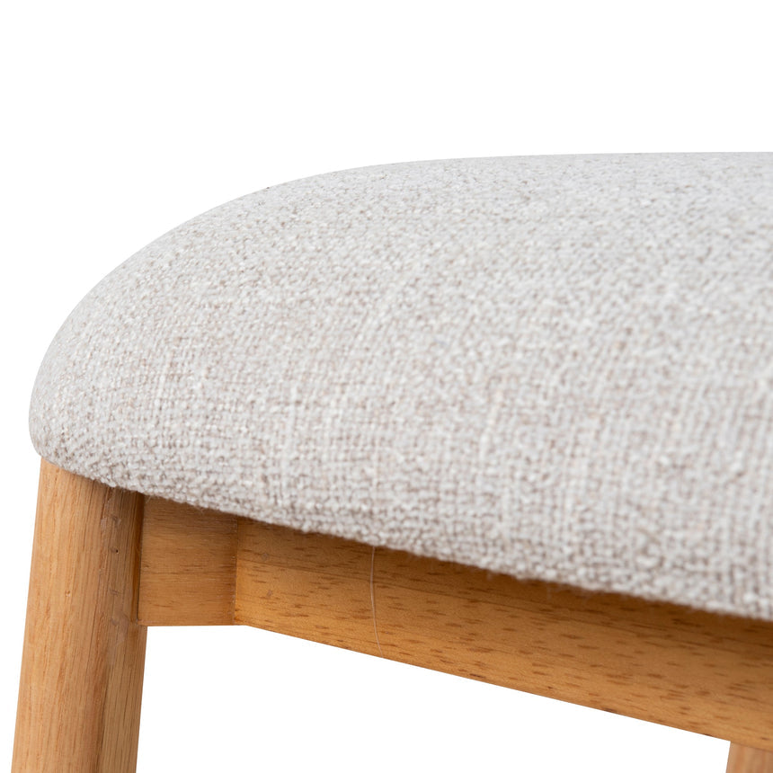 65cm Coastal Beige Bar Stool - Natural Oak - View 13