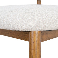 CBS10150-MY 65cm Coastal Beige Bar Stool - Walnut