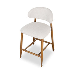 CBS10150-MY 65cm Coastal Beige Bar Stool - Walnut
