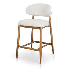CBS10150-MY 65cm Coastal Beige Bar Stool - Walnut