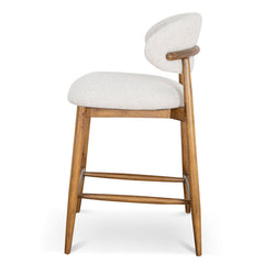 CBS10150-MY 65cm Coastal Beige Bar Stool - Walnut