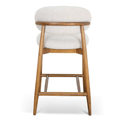 CBS10150-MY 65cm Coastal Beige Bar Stool - Walnut