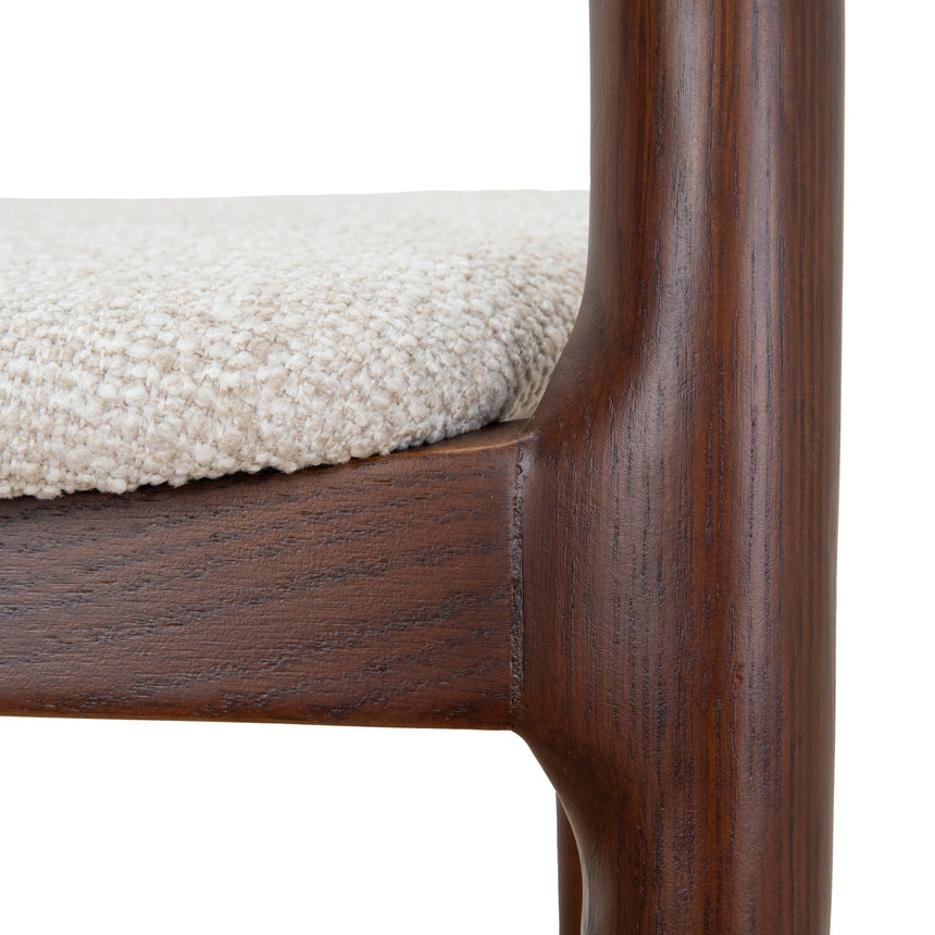 65cm Dark Brown Bar Stool - Beige (Set of 2) - View 11