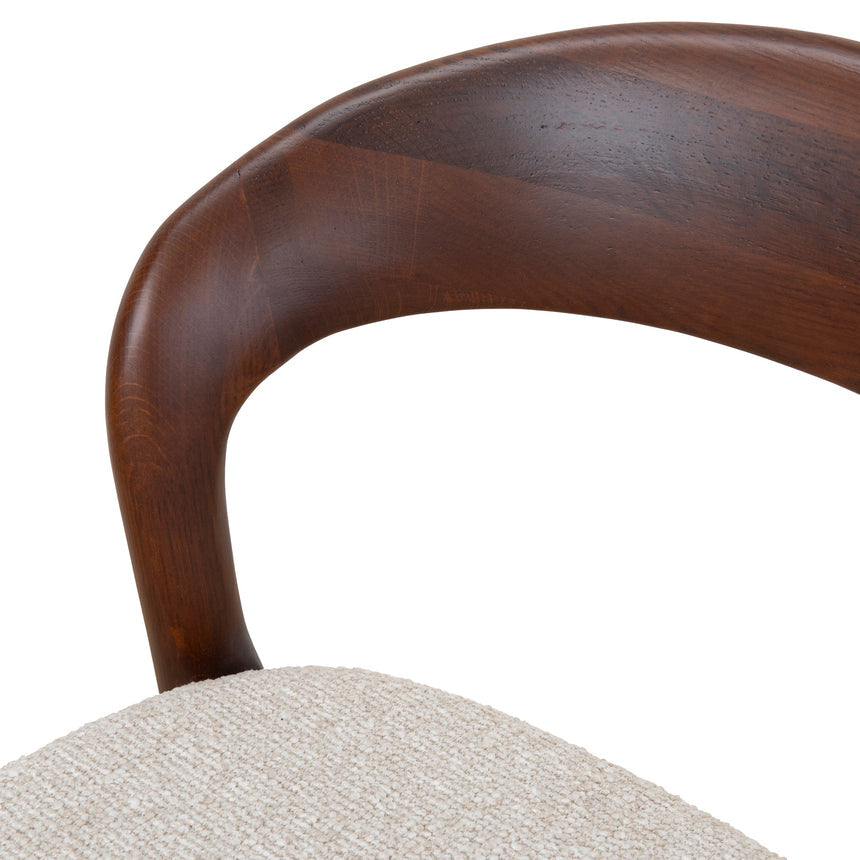 65cm Dark Brown Bar Stool - Beige (Set of 2) - View 10