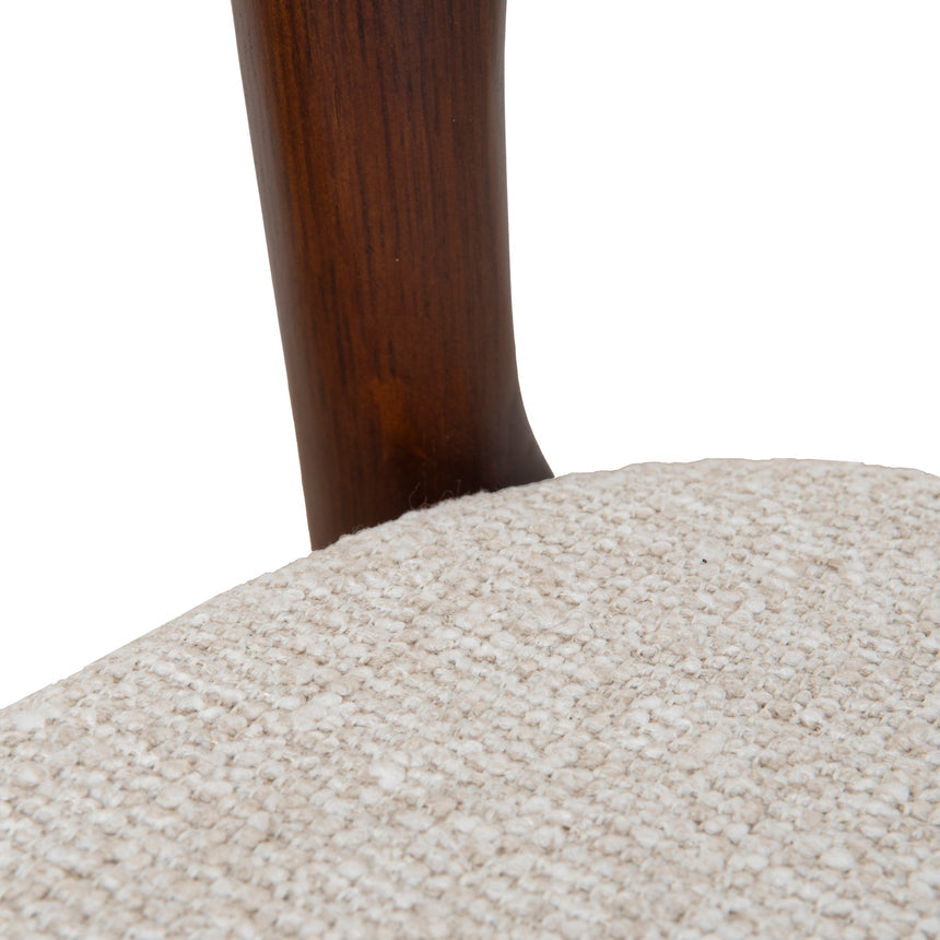 65cm Dark Brown Bar Stool - Beige (Set of 2) - View 8