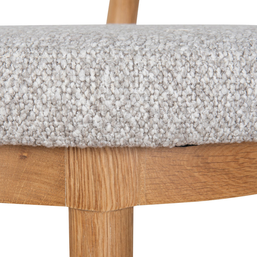 66cm Natural Bar Stool - Clay Grey - View 10