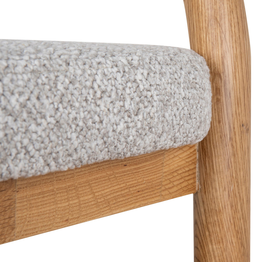 66cm Natural Bar Stool - Clay Grey - View 11