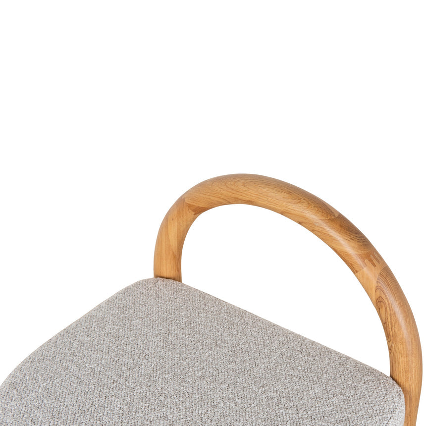 66cm Natural Bar Stool - Clay Grey - View 12