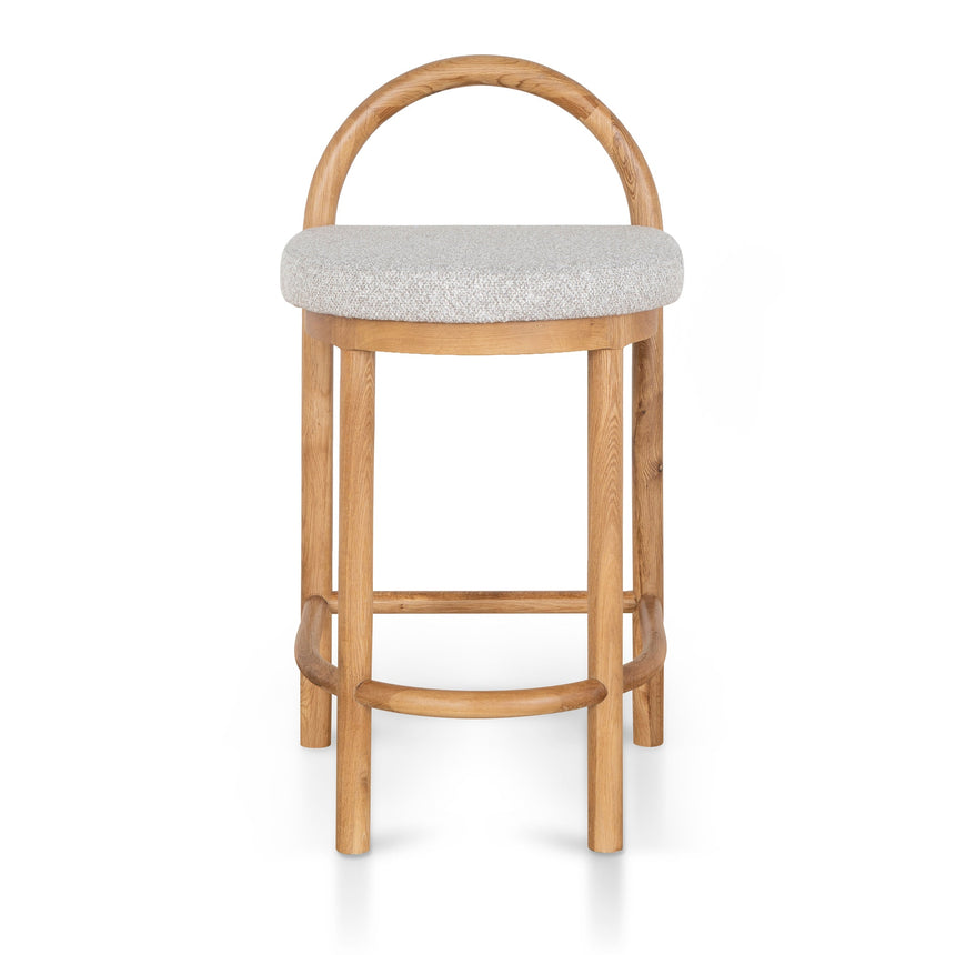 66cm Natural Bar Stool - Clay Grey - View 2