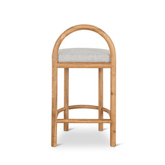 CBS10200-LJ 66cm Natural Bar Stool - Clay Grey