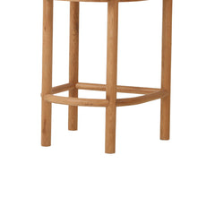CBS10257-LJ 66cm Natural Bar Stool - Black Seat