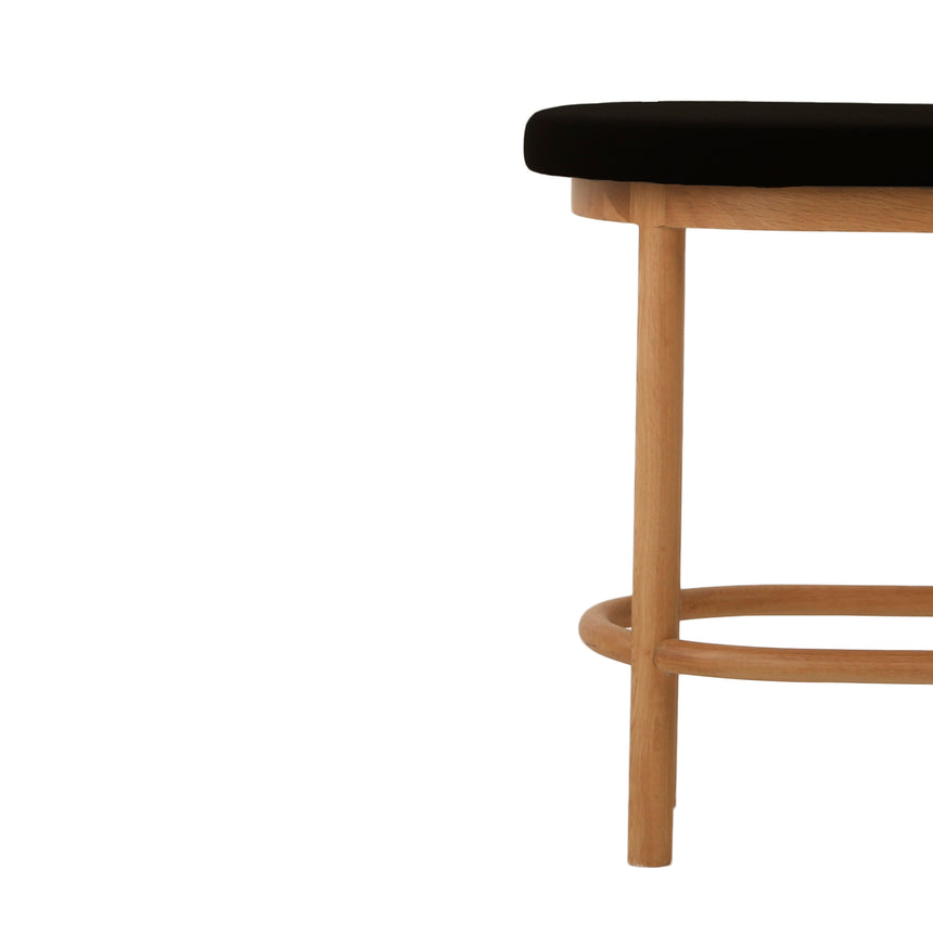 66cm Natural Bar Stool - Black Seat - View 9
